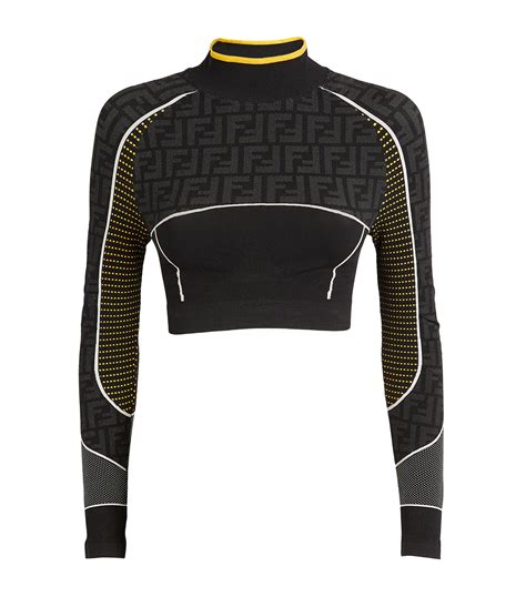 fendi oberteile|fendi cropped workout top.